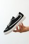 Lace-Up Men's Sports Shoes Black (White Sole) - 4
