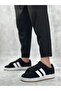 Lace-Up Men's Casual Shoes Black Suede - 3