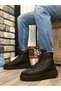 Lace-Up Parachute Fabric Black Detailed Men's Sports Boots Black (Black Sole) - 2