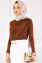 Brown Draped Front Sandy Blouse - 3