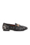 Aspor Black Patterned Thin Sole Lightweight Women's Ballerinas