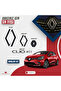 Clio 4 (2012-2018) New Style Emblem Cover Sticker - Piano Black, Black