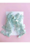 Three Dimensional Floral Nile Green Organza Ballerina Bow Clip - 2