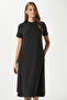 Women's Hanna Pocket Bell Cut Black Combed Cotton Summer Dress 14266 - 4