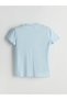 Lcw Kids Blue Crew Neck Stone Girl's T-Shirt t t - 2