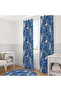 Blue & White Tropical Leaf Pattern Background Curtain – Spacious and Stylish Decoration 140X260 cm Single Wing - 7