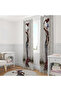 Artistic & Ethnic Design Background Curtain – Traditional Figure Patterned 140X260 cm Single Wing - 8