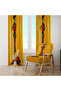 Decorative Figure and Abstract Motif Background Curtain – Dynamic and Stylish Design 140X260 cm Single Wing - 2