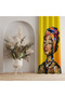 Artistic & Colorful Portrait Patterned Background Curtain – Stunning and Original Design 140X260 cm Single Wing