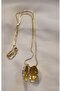 Zircon Stone, Covered, Photo Can Be Put, Colorful Phoenix, Black Steel Necklace - 5