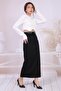 Women's Black Straight Skirt - 2