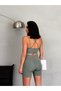 High Waist Recovery Cross Back Detailed Slim Fit Women's Tights Set