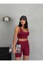 High Waist Recovery Cross Back Detailed Slim Fit Women's Tights Set - 3