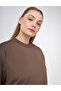 Textured Basic Sweatshirt Mink - 7