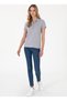 U.S. Polo Assn. Polo Neck Gray Melange Women's T-Shirt Gtp-Iy025 - 4