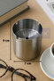 5 Pieces Stainless Steel Lid Premium Odorless Ashtray Hotel Cafe Restaurant Ash Tray 120 Gr - 3