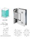 AZKEEGREY 2 Pcs Frameless Glass Shower Door Hinges, 90 Degree Glass Door Hinges, Heavy Duty 304 Stai - 4