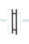 Ranbo 24 inches Solid Standoffs Heavy-Duty Commercial Grade-304 Stainless Steel Push Pull Door Handl - 3