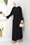 Lace Detailed Skirt Suit Black Hm2724