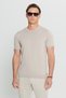 Men's Mink 100% Cotton Standard Fit Regular Cut Crew Neck Knitwear T-Shirt
