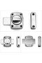 QWORK Silver Metal Lock with Key Lock, Residential, Commercial, 1 Key Included - 5
