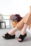 Women's Stone Wedge Heel Slippers Orthopedic Daily Slippers Comfortable Stylish Heeled Slippers - 3