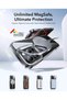 iPhone 16 Pro Compatible Case + Screen Protector Glass Halolock Stand Magsafe Classic Hybrid - Transparent - 2