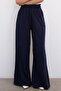 Navy Blue High Waist Wide Leg Trousers Mg2408 - 7