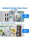 Ranbo 304 Stainless Steel Commercial-Home 10 mm -12 mm Glass Door Anti-Theft Security Lock, Double S - 5
