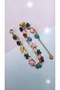Colorful Enameled Gold Chain Steel Anklet - 2