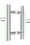 Ranbo Hardware 12" Back to Back 304 Stainless Steel Double Sided Push Pull Door Handle, H Shape Slid - 3