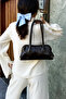 Women's Faux Leather Single Compartment Hand, Arm and Shoulder Bag - 4