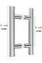 Ranbo Hardware 12" Back to Back 304 Stainless Steel Double Sided Push Pull Door Handle, H Shape Slid - 4