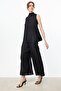 Accordion Fabric Trousers with Elastic Waist - 3