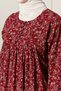 Shirred Robadan Buttoned Front Viscose Fabric Tesseture Clothing Mother Dress Prayer Dress - 6