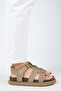 Capra Women's Genuine Leather Scarf Velcro Mink Sandals - 2