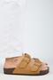 Vegan Violeta Women's Vegan Leather Vegan Leather Double Buckle Sand Slippers - 2