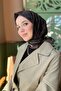 وشاح قطن سلطان فريش - نمط أوراق الشجر - SFE006-04 - أسود، بني - 2