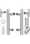 Ranbo Hardware 12" Back to Back 304 Stainless Steel Double Sided Push Pull Door Handle, H Shape Slid - 5