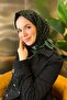 وشاح قطن سلطان فريش - نمط زهور سادة - SFE002-13 - أخضر عشبي، أسود - 2