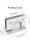 KEJJNYER 2 Pack Frameless Glass Shower Door Hinges, 90 Degree Glass to Wall Shower Door Hinges, 304 - 4