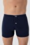Pack of 6 Navy Blue Men's Combed Cotton Towel Waist Boxers 100% Cotton - 3