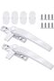 ICEBLUEOR Universal Right/Left Hand Window Handle Replacement - 2 PCS White Double Glazing Aluminum - 3