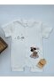 Bebe Kids Teddy Bear Cloud Blue Balloon Pattern Snap Fastener Short Sleeve Shorts Jumpsuit (Bodysuit) 100% Cotton - 7