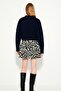 Zebra Patterned Layered Skirt - 3