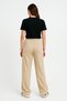 Women's Baggy Wide Cut, Back Pocket, Oversize Loose Leg Trousers (Pike Fabric) - 2