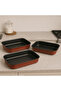3 Pieces Non Stick Rectangular Baking Pan Set, 37,41,45 Cm