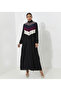 Mix collar abaya
