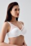 Tulle Detail Minimizer Bra C12304 White - 2