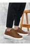 Ba0423 Thick Serrated High Sole Tan Lace-Up Sports Men's Shoes - 2